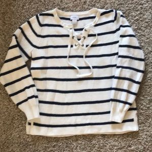 Old navy women’s sweater tie front small navy